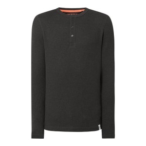 Koszulka serafino o fakturze wafla model ‘Lorel’