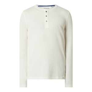 Koszulka serafino o fakturze wafla model ‘Lorel’