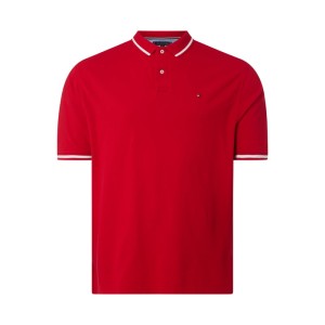 Koszulka polo PLUS SIZE z paskami w kontrastowym kolorze