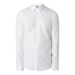 Koszula biznesowa o kroju super slim fit z diagonalu