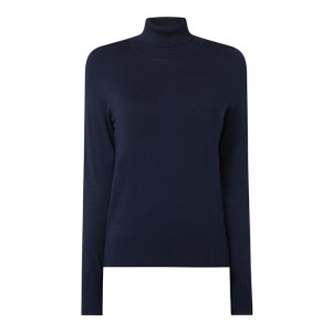 Sweter z wywijanym kołnierzem z mieszkanki wiskozy