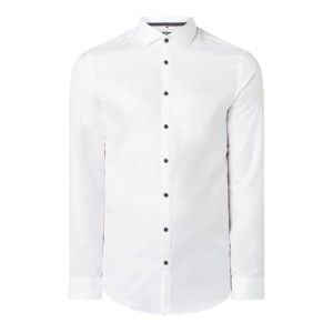 Koszula biznesowa o kroju super slim fit z diagonalu
