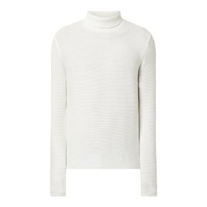 Sweter z wywijanym kołnierzem z bawełny