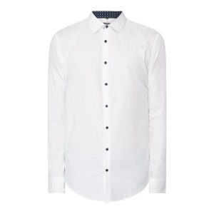 Koszula biznesowa o kroju slim fit z tkaniny natté