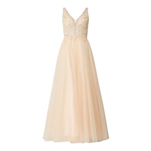 Sukienka wieczorowa z tiulu z efektem błyszczącym