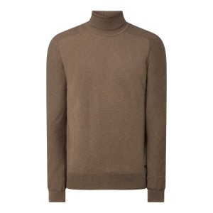 Sweter z wywijanym kołnierzem z bawełny model ‘Kamyore’