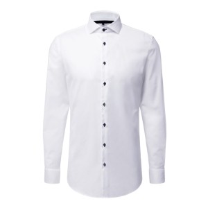 Koszula biznesowa o kroju slim fit z diagonalu