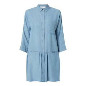 Sukienka koszulowa z tkaniny stylizowanej na denim