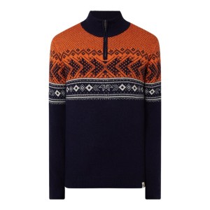 Bluza z kołnierzem z mieszanki wełny model ‘Elmar’