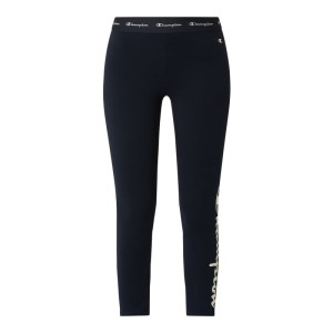 Legginsy sportowe z detalami z logo