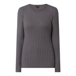 Sweter z prążkowaną fakturą
