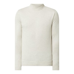 Sweter z wywijanym kołnierzem z mieszanki bawełny i kaszmiru