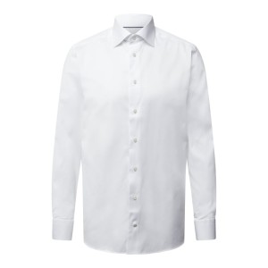 Koszula biznesowa o kroju slim fit z diagonalu