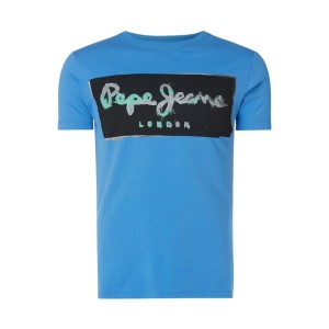 T-shirt o kroju slim fit z bawełny model ‘Poplar’