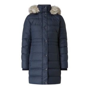 Płaszcz puchowy ze sztucznym futrem