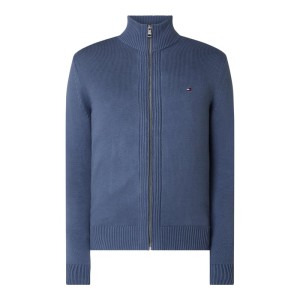 Kurtka z dzianiny z wyhaftowanym logo