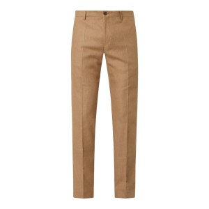 Spodnie do garnituru o kroju slim fit z mieszanki wełny