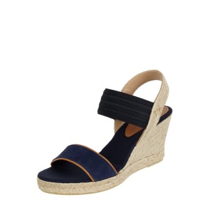 Buty na koturnie z elastyczną wstawką