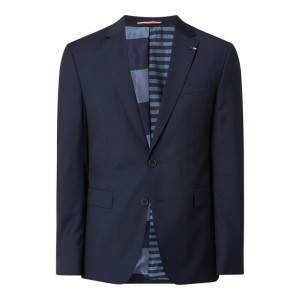 Marynarka na 2 guziki o kroju slim fit z żywej wełny