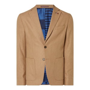 Żakiet o kroju slim fit z mieszanki wełny zapinany na 2 guziki