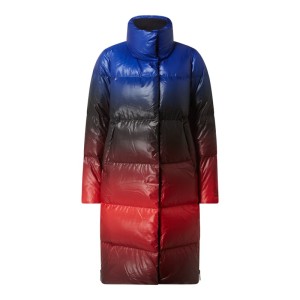 Płaszcz puchowy z efektem ombré — wodoodporny