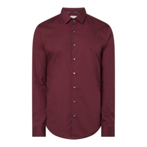 Koszula biznesowa o kroju slim fit z popeliny