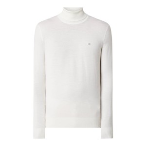 Sweter z wywijanym kołnierzem z wełny