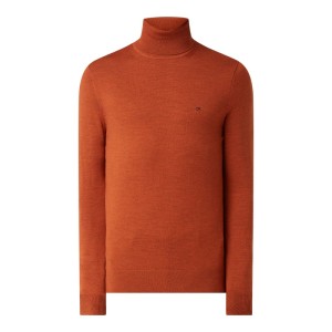 Sweter z wywijanym kołnierzem z wełny