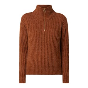 Bluza z kołnierzem z mieszanki wełny