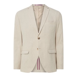 Marynarka na 2 guziki o kroju slim fit z klapami otwartymi model ‘Will’