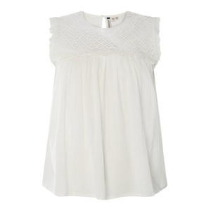 Top bluzkowy z koronką szydełkową model ‘Ellison’