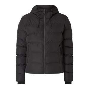 Kurtka pikowana z kapturem — watowana