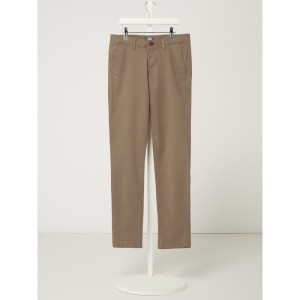 Chinosy o kroju slim fit z dodatkiem streczu model ‘Marco’