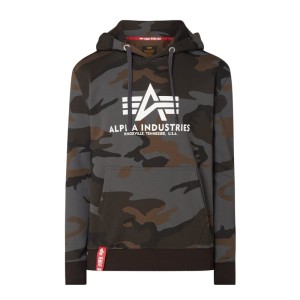 Bluza z kapturem ze wzorem moro