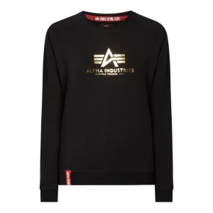 Bluza rozpinana z metalicznym nadrukiem z logo