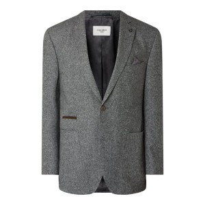 Marynarka zapinana na 2 guziki o kroju slim fit z dodatkiem jedwabiu model ‘Terry’