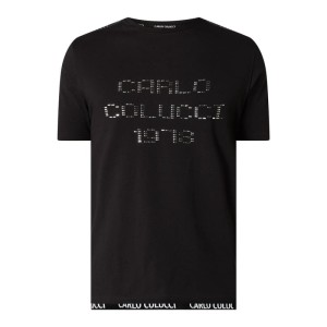 T-shirt z detalami z logo