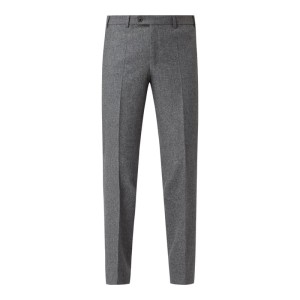 Spodnie do garnituru o kroju regular fit z flaneli model ‘Piacenza’