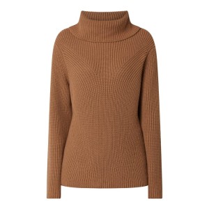Sweter z wywijanym kołnierzem z domieszką kaszmiru