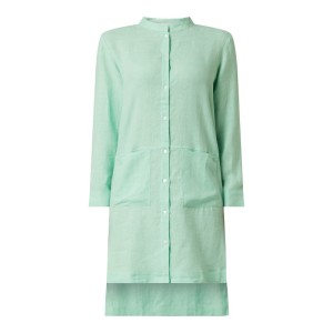 Sukienka lniana z rękawami o regulowanej długości