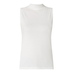 Top z bawełny ze stójką