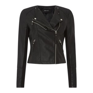 Kurtka w stylu biker z materiału skóropodobnego model ‘Ria’