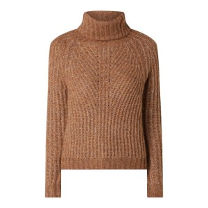 Sweter z wywijanym kołnierzem z dodatkiem wełny