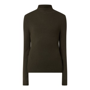 Sweter z wywijanym kołnierzem z mieszanki wiskozy model ‘Karol’