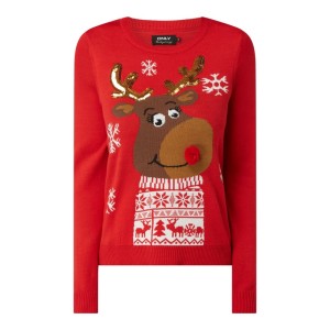 Sweter z motywem renifera model ‘Xmas Rudolf’