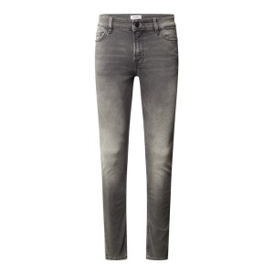 Jeansy o kroju slim fit z dzianiny dresowej stylizowanej na denim model ‘Loom’