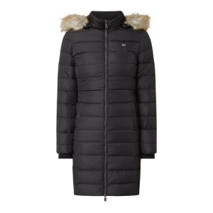 Płaszcz puchowy ze sztucznym futrem