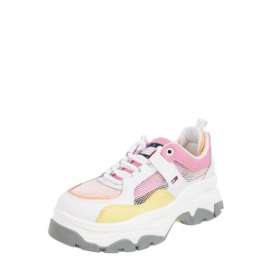 Sneakersy typu chunky ze skóry i siateczki z recyklingu