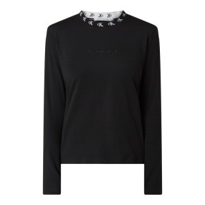 Bluzka z długim rękawem i detalami z logo