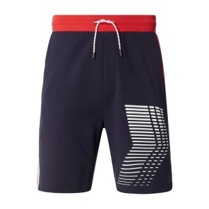 Szorty z dzianiny dresowej z bawełny model ‘Doscan’ HUGO x LIAM PAYNE